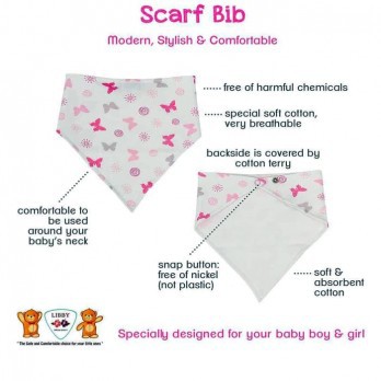 Libby Scarf Bib Celemek Segitiga Isi 2 PCS- BELLA SHOP