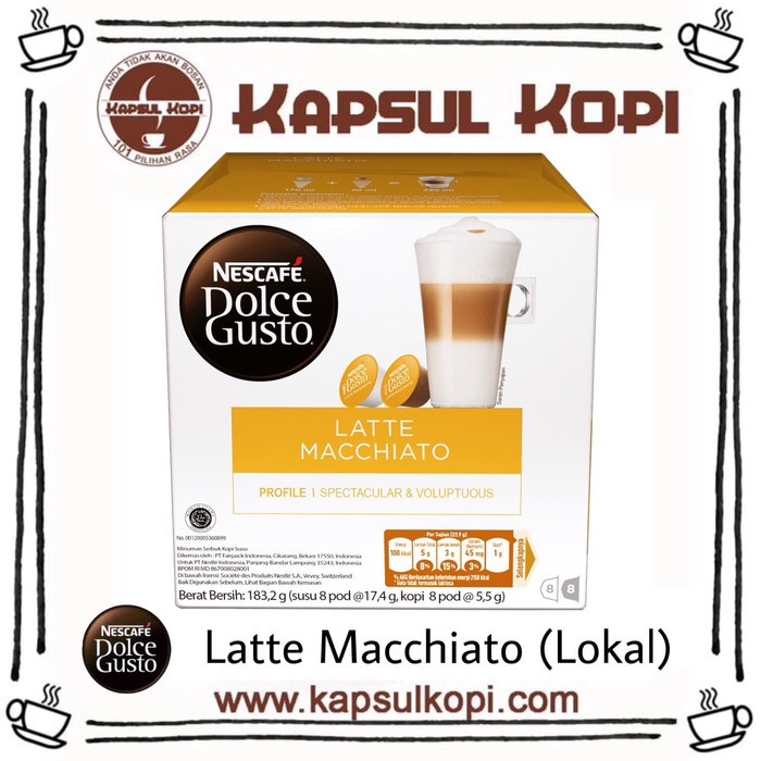 

Kopi - Latte Macchiato Paket 3 Box Kapsul Kopi Nescafe Dolce Gusto Ndg Coffee