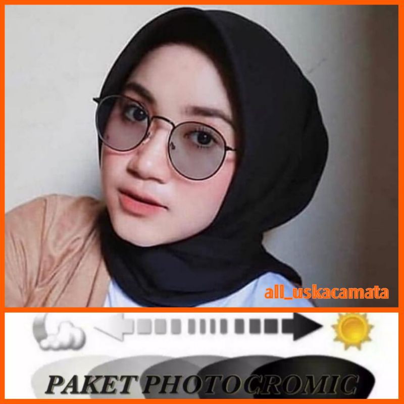 kacamata photocromic wanita PAKET KACAMATA PHOTOCROMIC, MINUS/PLUS/CYLINDER.