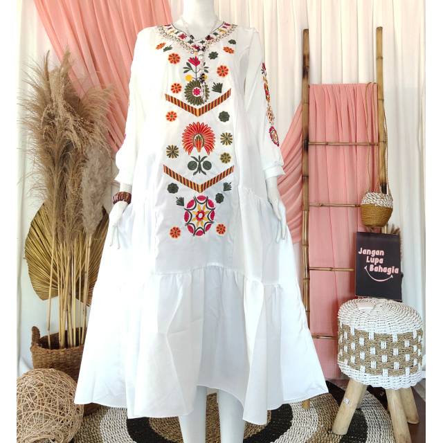 GAMIS BORDIRAN/ GAMIS BORDIR TERBARU/ GAMIS BORDIR MURAH