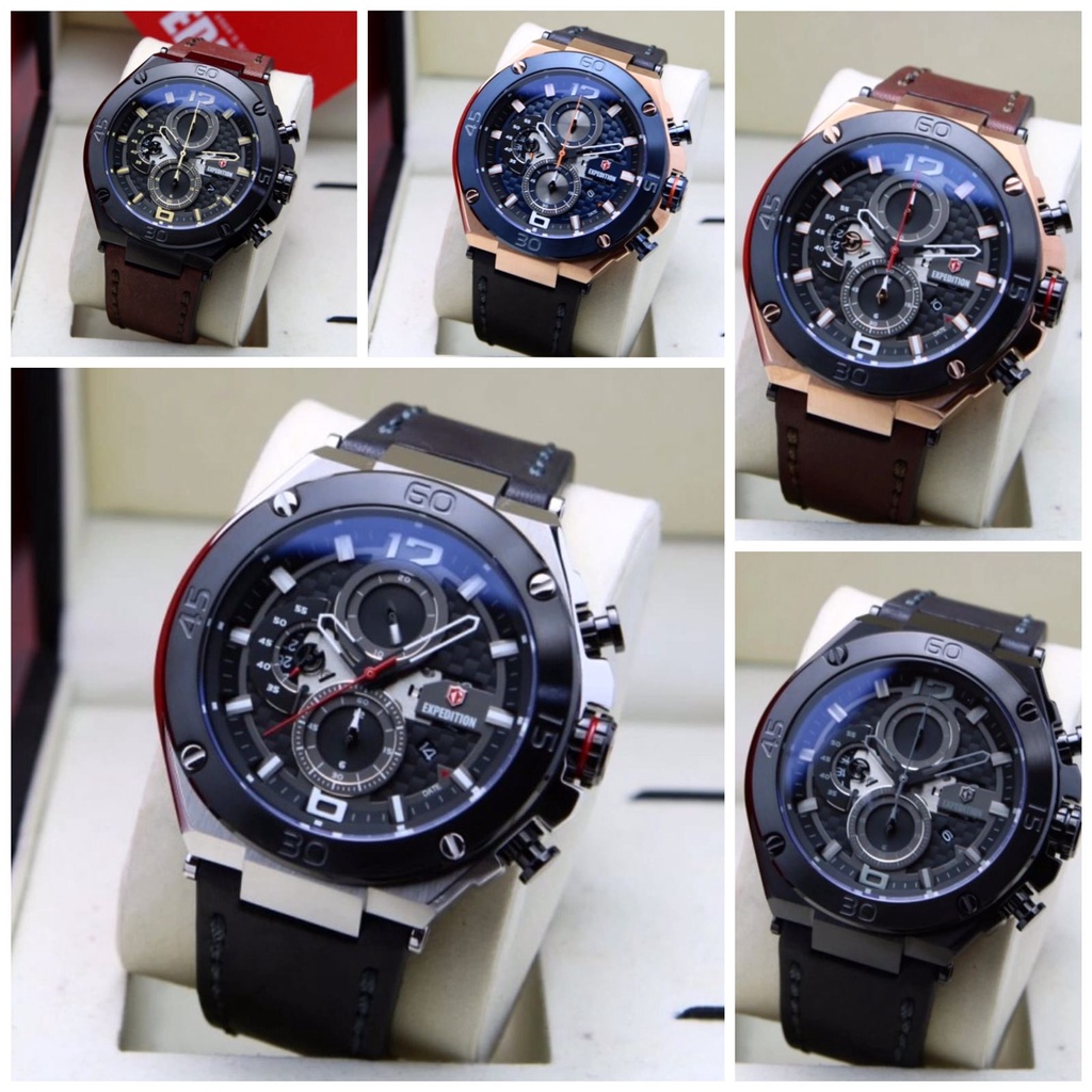 Jam Tangan Pria Expedition Original E6756M Tali Kulit