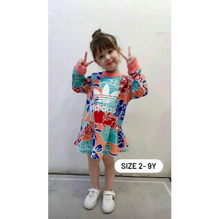 dress anak adidas size 3y