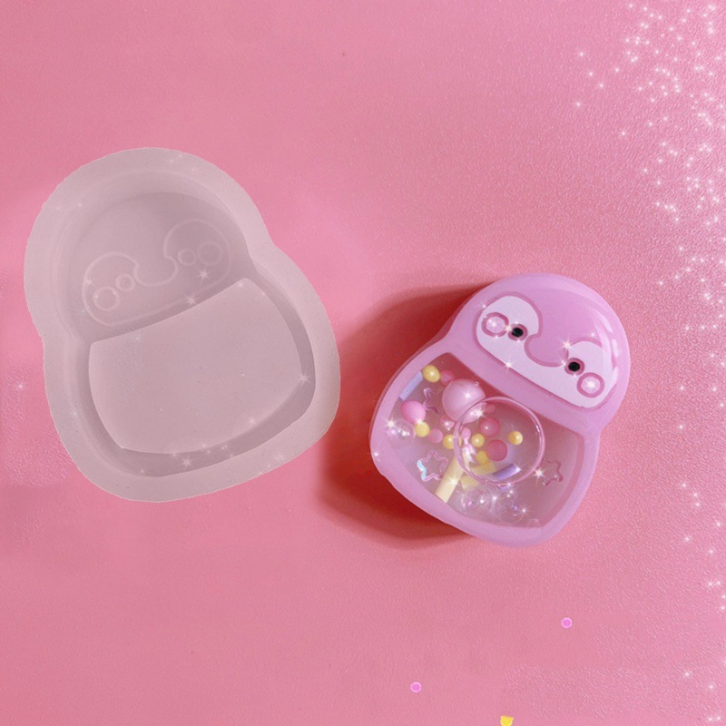 Siy Cetakan Resin Epoksi Bentuk Penguin Bahan Silikon Untuk Gantungan Kuncitas DIY