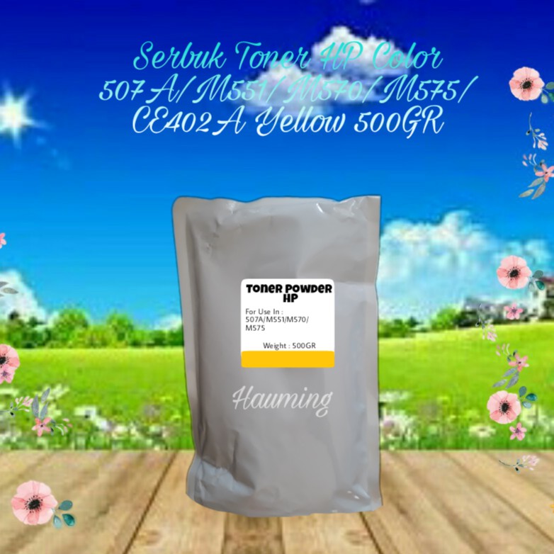 Serbuk Toner HP 507A M551 M570 M575 M551dn M551xh M570dn M575c M575dn M575f CE402A Yellow 500gr