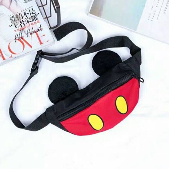 tas pinggang mickey mouse / tas pinggang minnie mouse/ waistbag mickey/ tas mickey / tas minnie