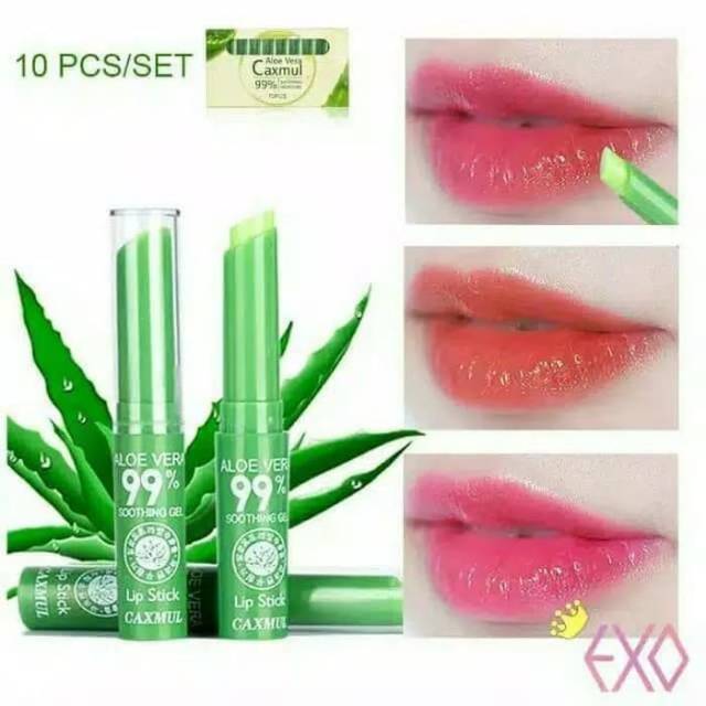 LIPSTIK ALOE VERA CAXMUL SOOTHING MOISTURE HARGA 10 PCS