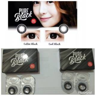 ❤ RATU ❤ Softlens Pure Black Normal | Soflens Pure Black Big Eyes Dia 16mm