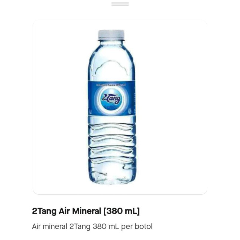2 Tang air mineral 380ml