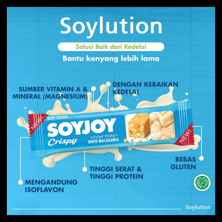 

LANGSUNG ORDER SAJA SOYJOY SOYLUTION ON THE GO PACKAGE - CRISPY WHITE MACADAMIA (6 BARS)