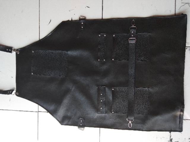 Apron leather black l