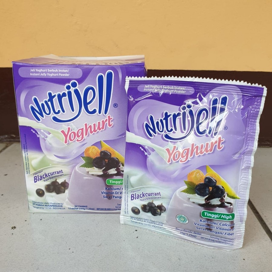 Nutrijell Yoghurt Blackcurrant Bubuk Agar Jelly Nutrijel Blackcurrant Shopee Indonesia