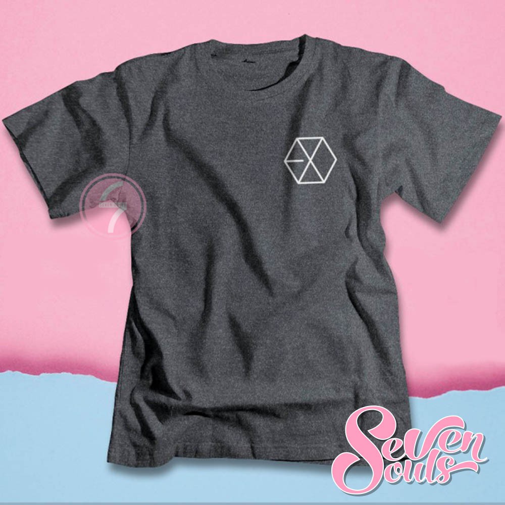 KAOS EXO Logo Small / Baju Korea Musik KPOP / Tshirt Distro Korean Style Premium Eksklusif - 3077