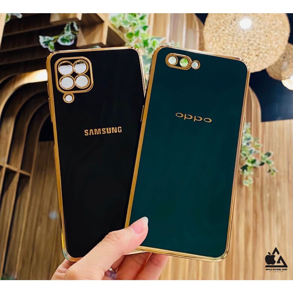 Softcase Candy Chrome SAMSUNG M12 A12 A32 4G A22 4G OPPO A5s A12 A11K A54 A15 A15s A16 Logo Apple Model Ori Krom Camera Protection Silikon Case