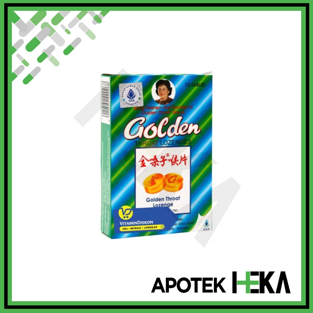 Golden Throat Lozenges isi 12 - Obat Herbal Pelega Tenggorokan (SEMARANG)