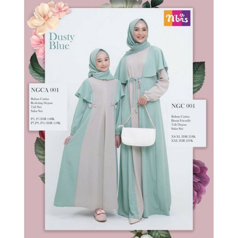 GAMIS NIBRAS NGC 001 NGC 01 NGC001 NGC01 GAMIS ANAK NBRS NGCA 001 NGCA 01 NGCA001 NGCA01 DUSTY BLUE