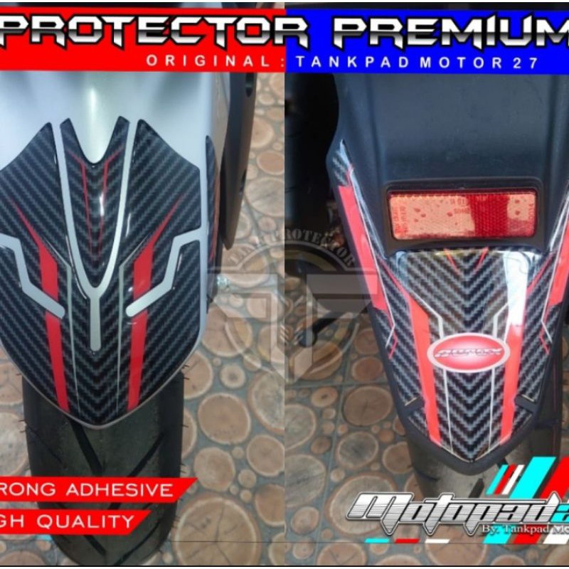 Sticker resin timbul spakbor depan dan belakang Yamaha Aerox 155 2020 2021 connected