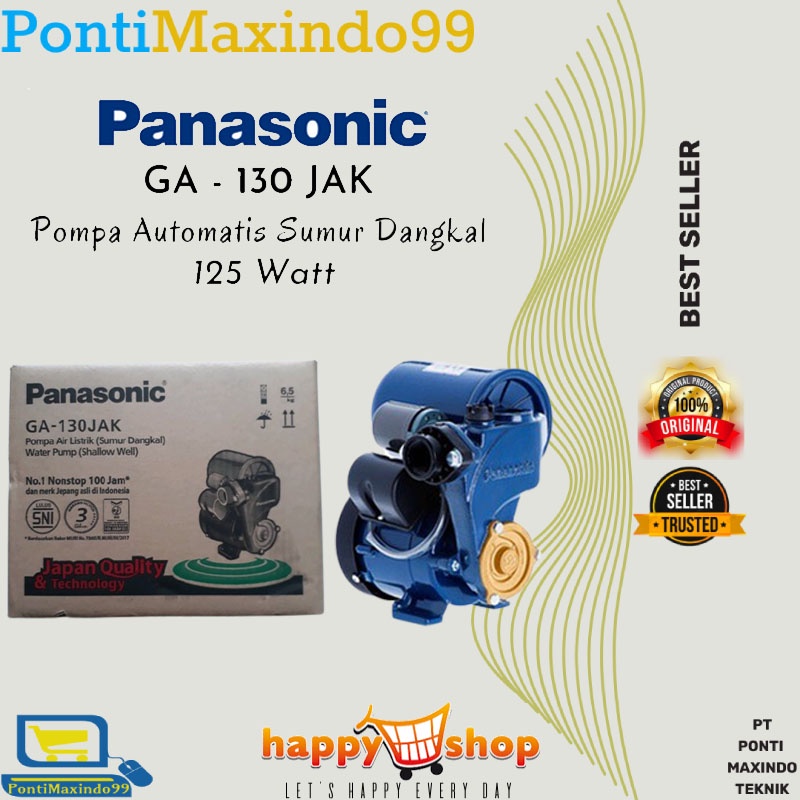 MESIN POMPA AIR LISTRIK PANASONIC GA-130 JAK AUTOMATIS