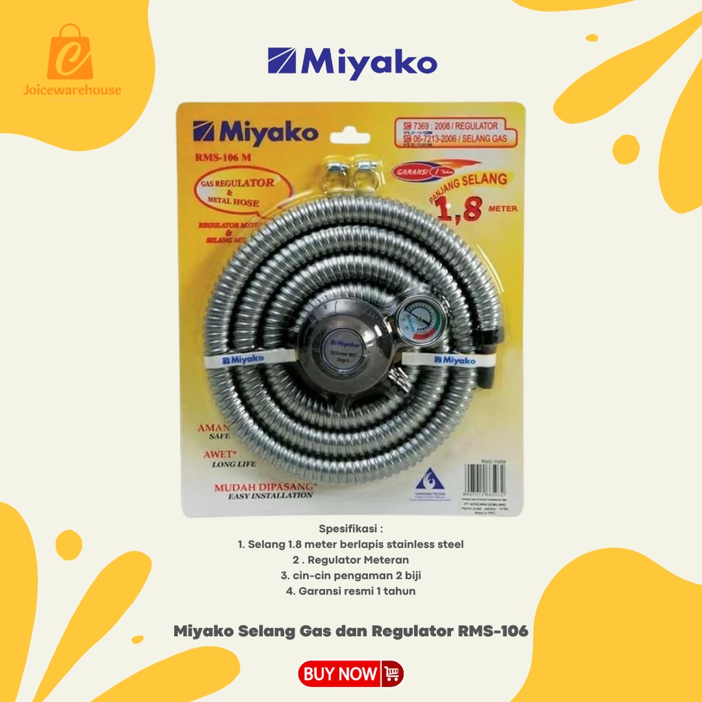 Miyako Selang Gas dan Regulator RMS-106