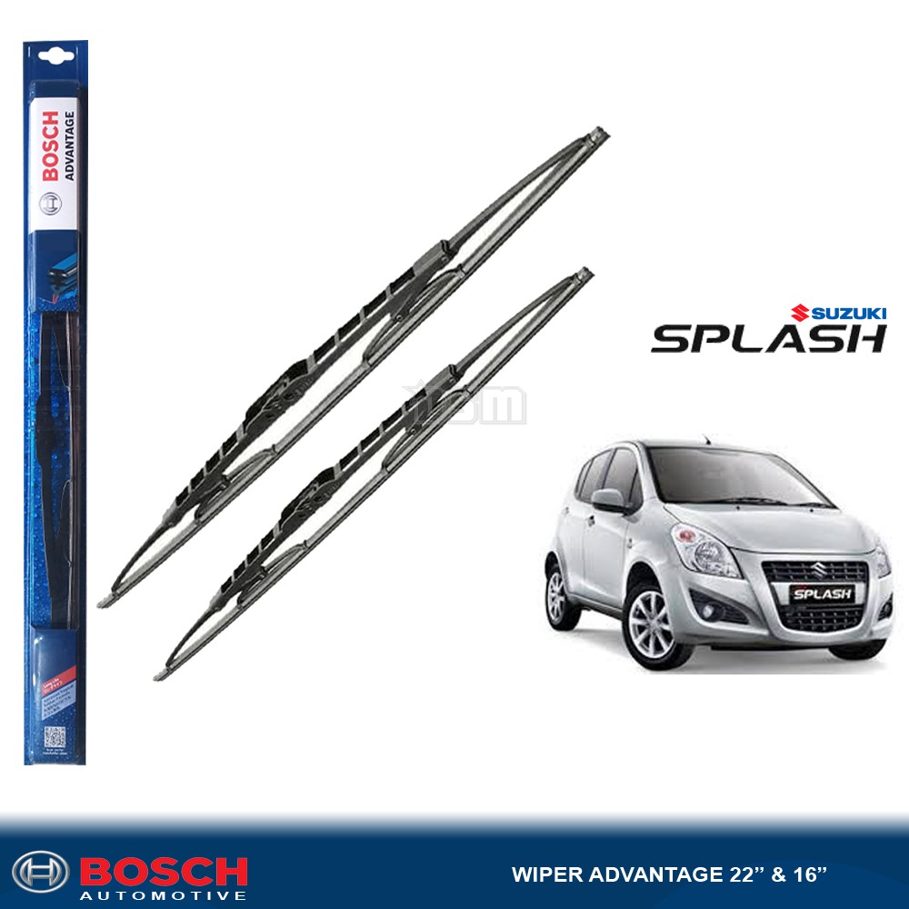 Bosch Advantage / Karet Wiper Mobil Suzuki Splash  22&quot; dan 16&quot; (Sepasang) / Wiper Splash