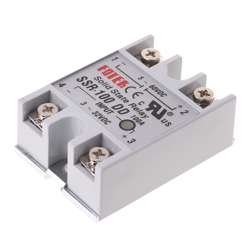 Bt SSR-100 DD Modul Relay Solid State 100A 3-32V Untuk Input DC 5-60V Untuk Output DC