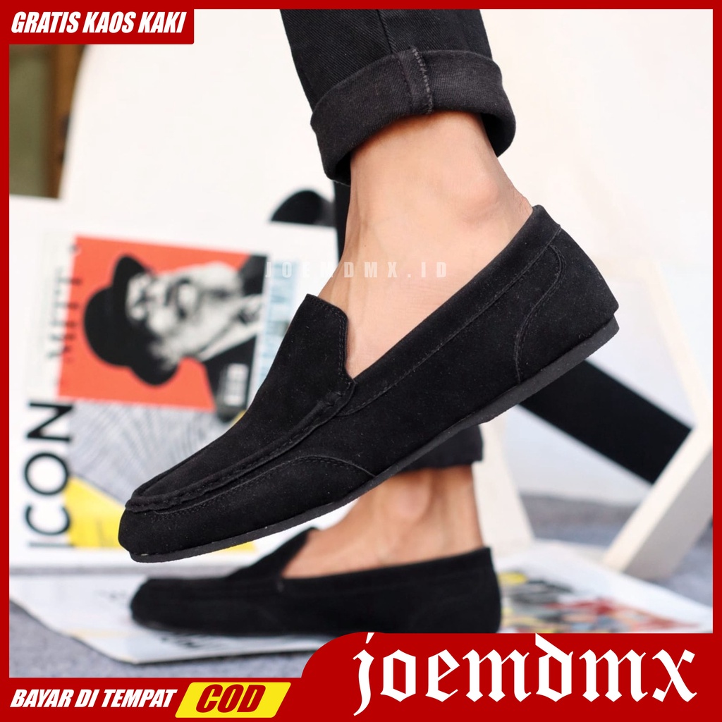 MODNE Sepatu Slip On Casual Kulit Pu Pantofel Gaya Santai Original Murah Keren Pria/Cowok