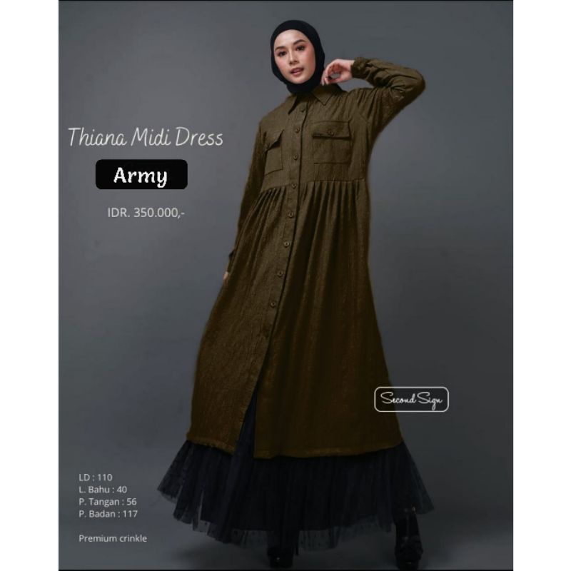 THIANA MIDI DRESS CRINGKEL PREMIUM / LONG TUNIK JUMBO