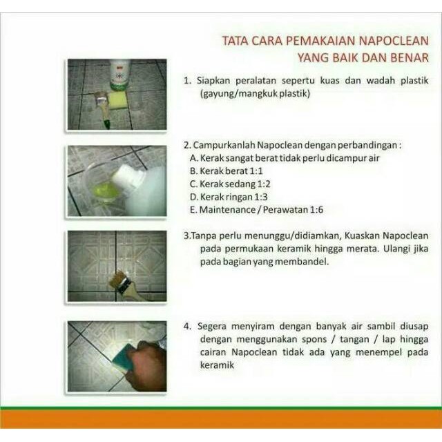 1 Botol 1 Liter Napoclean Pembersih Kerak Keramik Kamar Mandi