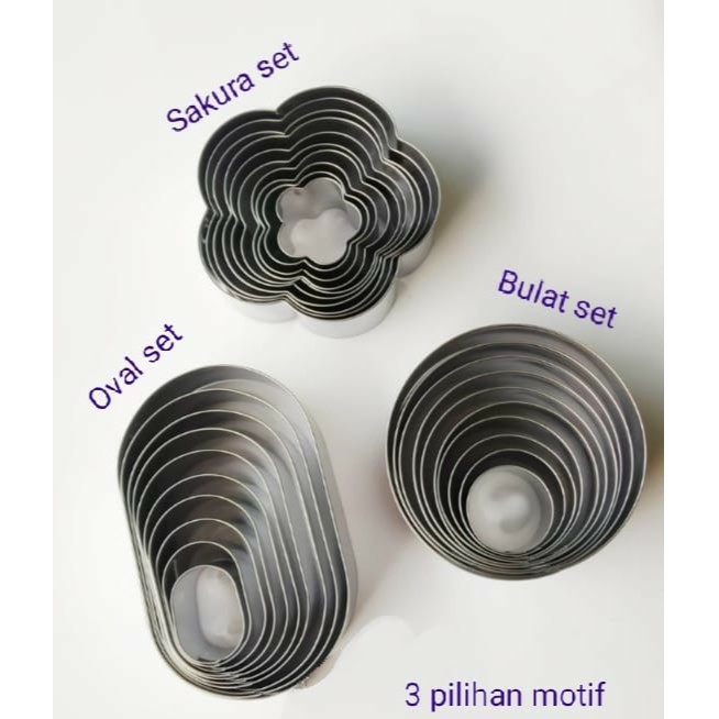 Ring Cutter Stainless Set / Ring Roti / Ring Kue ( 10 Pcs )