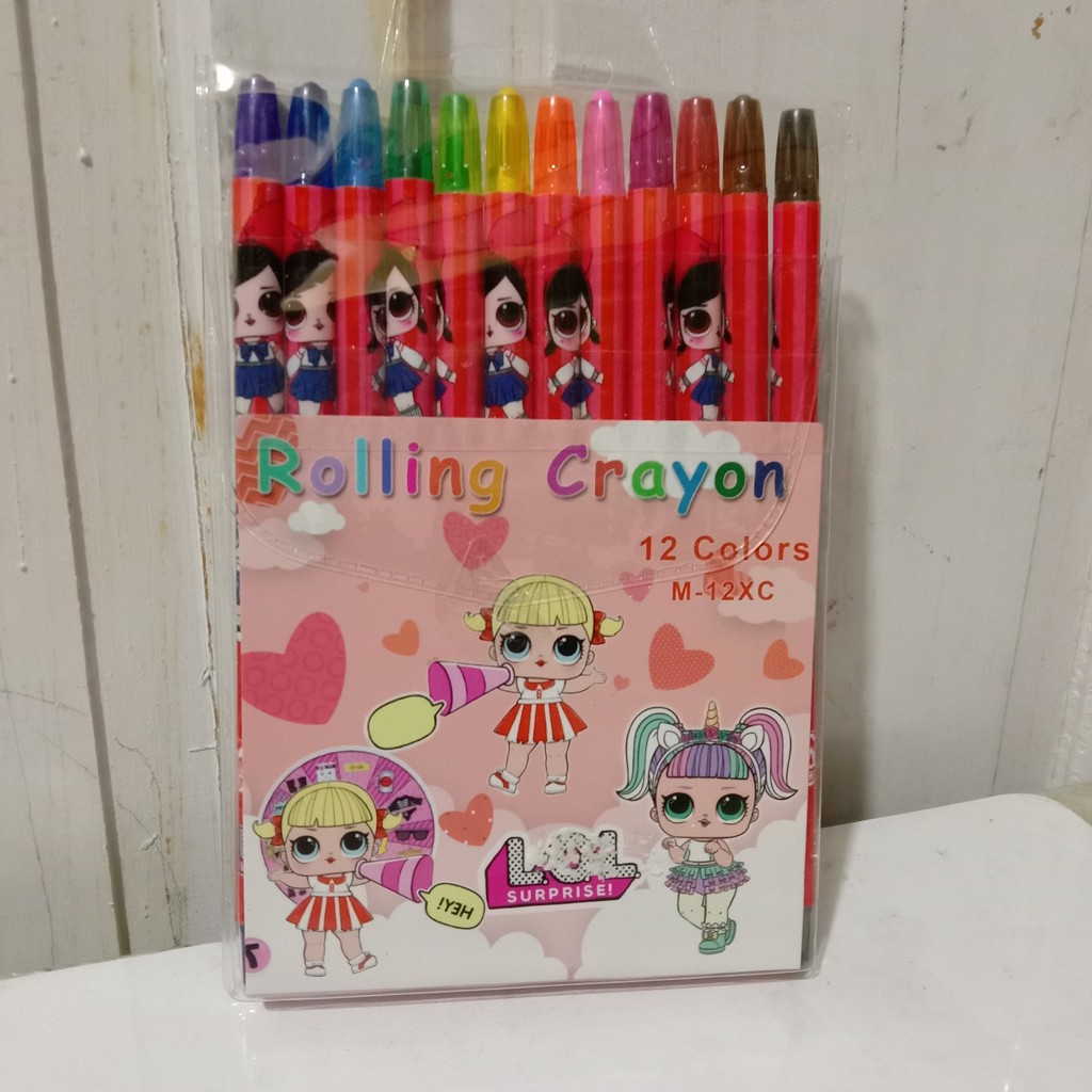 

ROLLING CRAYON PENSIL PUTAR / LOL 12 WARNA