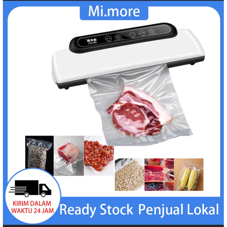 Food Vacuum Sealer Mesin Vakum plastik Makanan Sealer Vacuum Machine with 8pcs Plastik Sheet Perekat Plastik Serbaguna