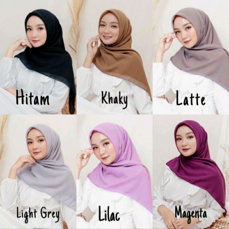 HIJAB BELLA SQUARE PREMIUM DOUBLE HYCON JILBAB ANTI LETOY KERUDUNG BELLA