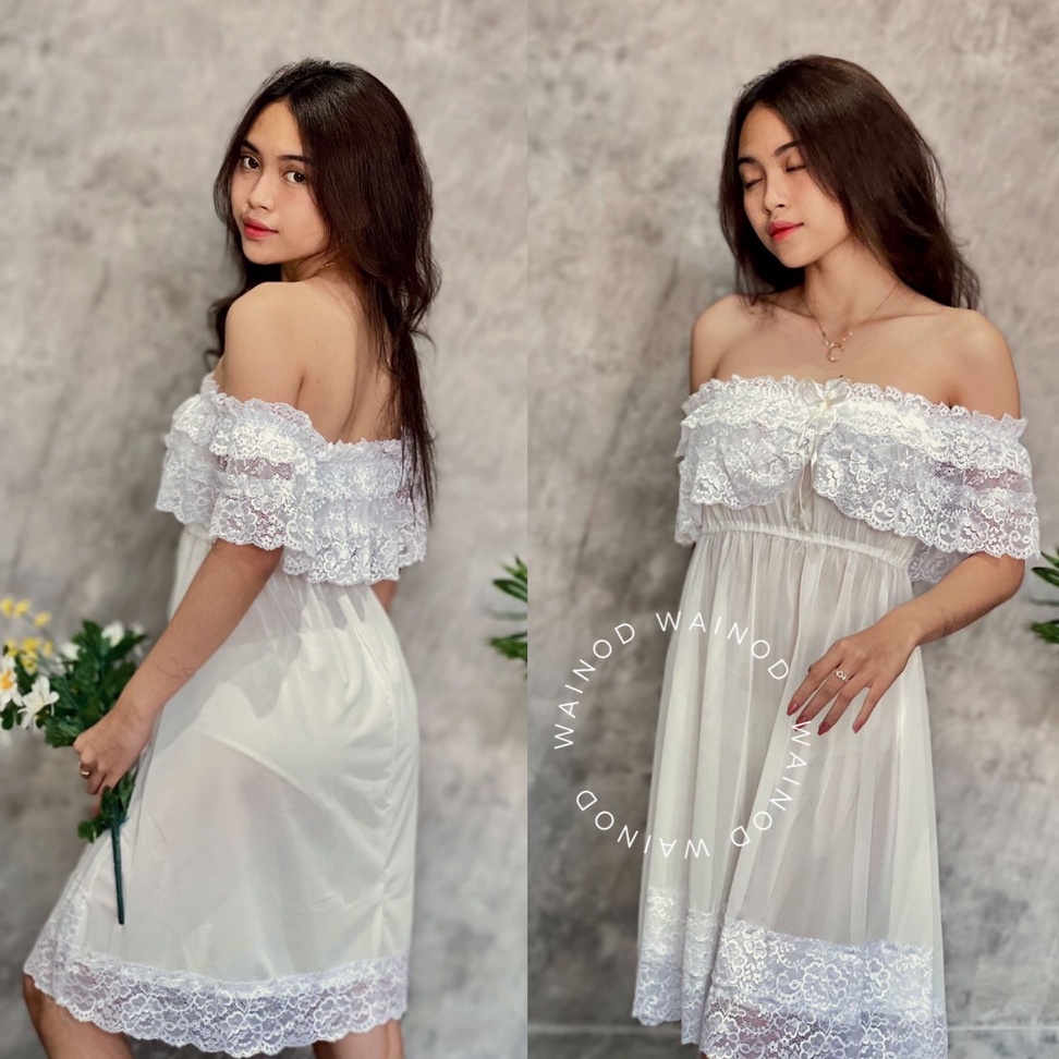 CECILIA S-4XL sexy lingerie dress bisa untuk bigsize/ bumil - WAINODSHOP