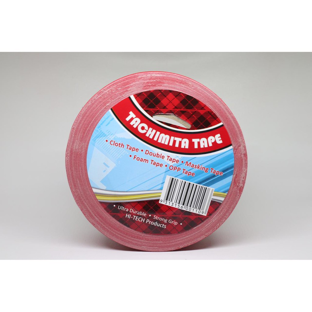 

CLOTH TAPE/LAKBAN KAIN WARNA MERAH TACHIMITA BERKUALITAS 2 INCH 40 M