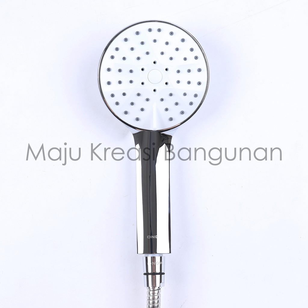 Hand Shower ONDA SO SS Chrome Kamar Mandi Tipe SOSS Kepala Bulat Toilet Termasuk Selang Fleksibel