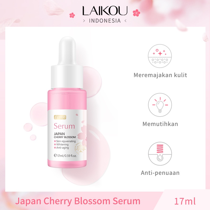 Fenyi Japan Cherry Blossom Glowing Serum Sakura Anti Penuaan Esensial Menenangkan Kemerahan 17ml