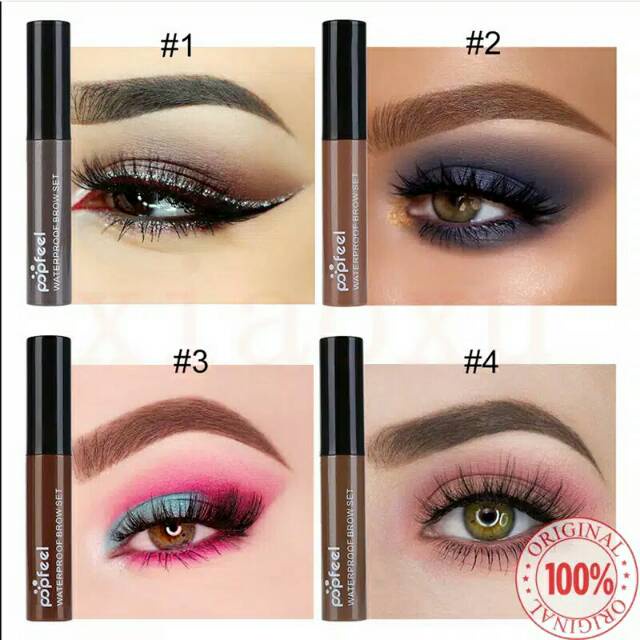 SHINE STAR - [COD] Popfeel Eyebrow Gel Maskara Pensil Alis Tahan Lama Anti Air Original / Maskara Waterproof