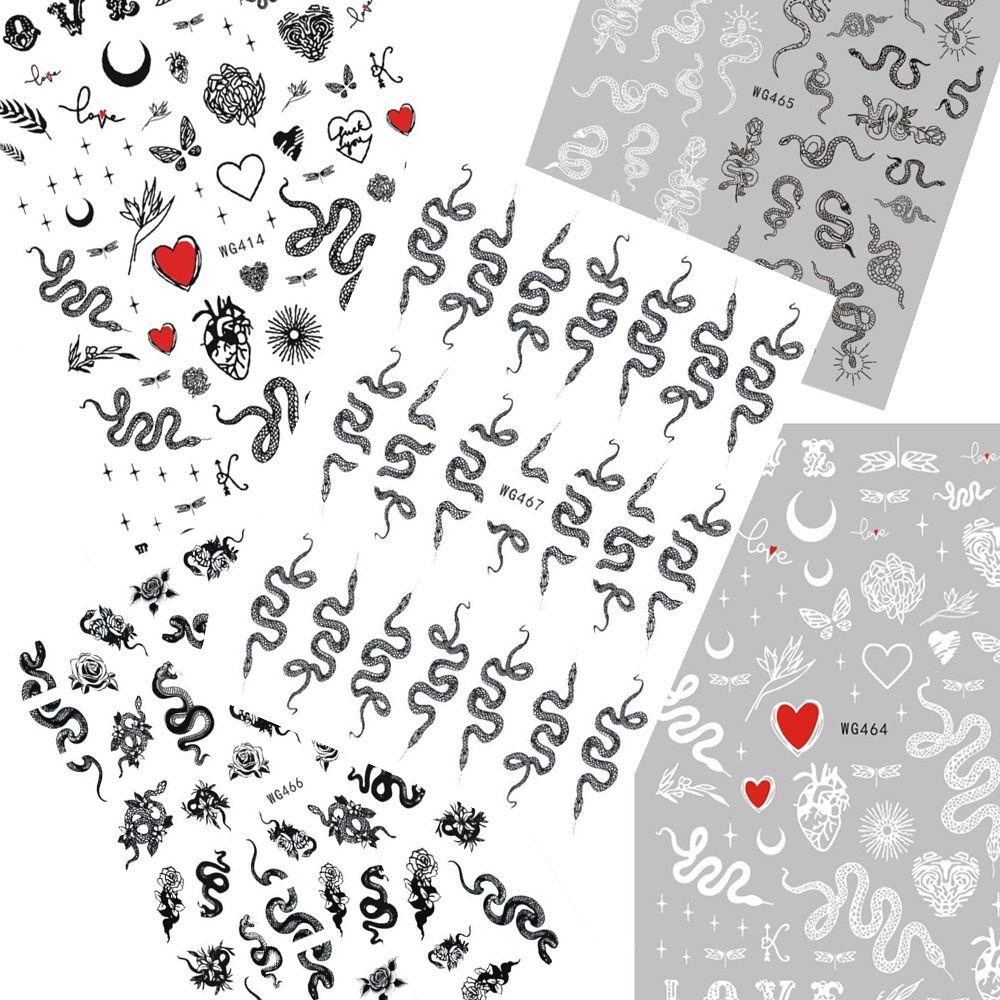 Agustinina Self-adhesive Nail Decals Populer Salon Kuku Nail Art Dekorasi DIY Stiker Kuku Nail Art Decals Manicuring Sticker