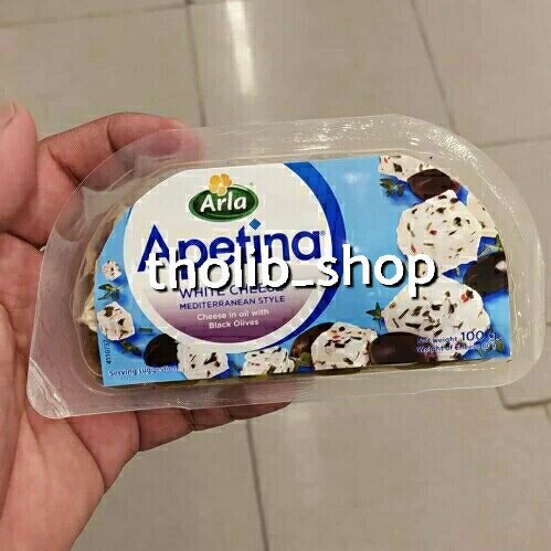 

arla apetina white cheese in oil with black olives 100gr