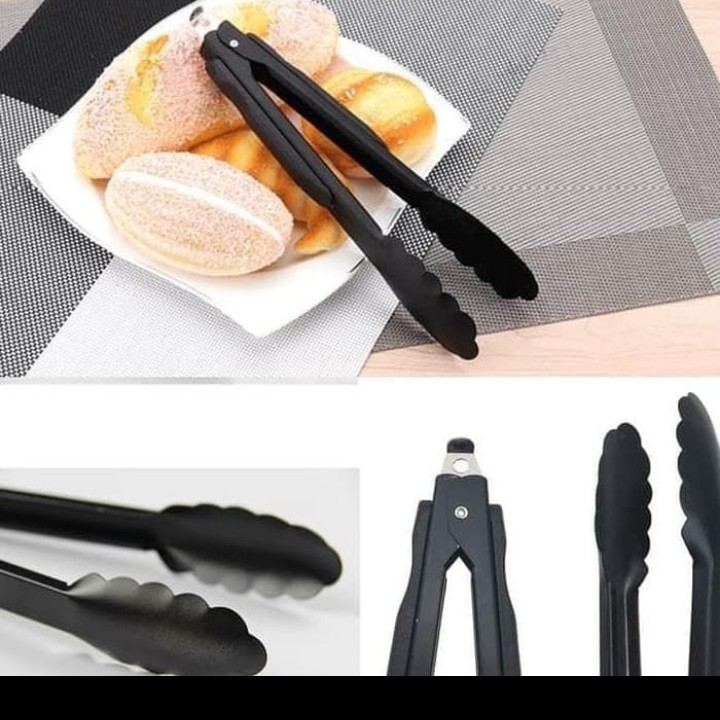 Jual Penjepit Makanan Capitan Makanan Gorengan Stainless Steel Hitam Inci Um Shopee Indonesia