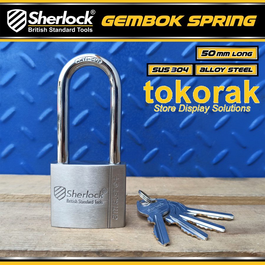 GEMBOK STAINLESS STEEL SPRING - PER - 50 MM PJG SHERLOCK - ANTI KARAT