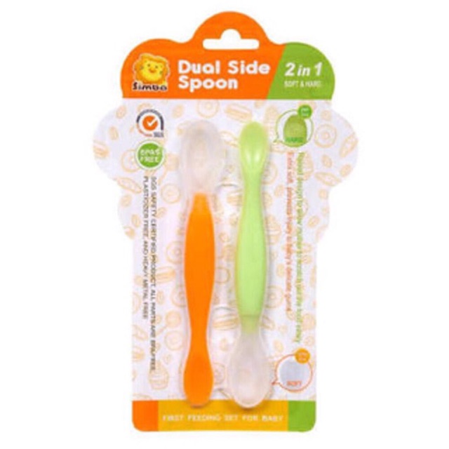 3336 Simba Dual Side Spoon Soft And Hard / Sendok Simba Dua Sisi