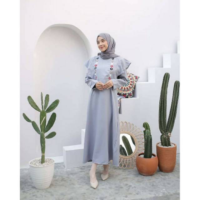 GAMIS KAFTAN BORDIR IMPORT | GAMIS KAFTAN BORDIR BANGKOK | GAMIS KAFTAN POLOS BORDIR PREMIUM
