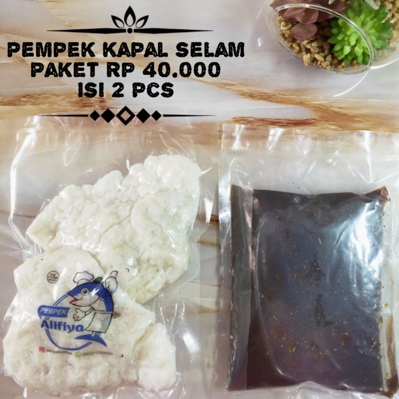 

PEMPEK ALIFIYA KAPAL SELAM ISI 2 PCS + CUKO 100 ml