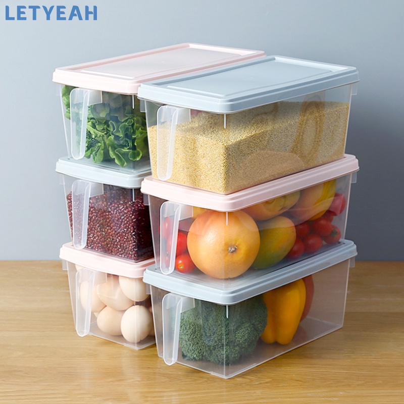 letyeah Kotak penyimpanan makanan kulkas/food container buah sayuran/food storage box dengan penutup