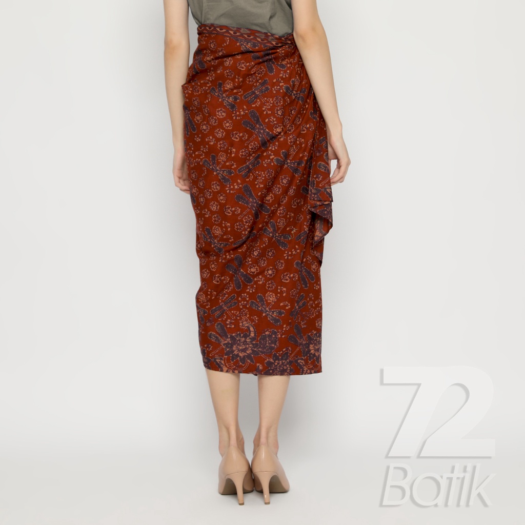 ROK BATIK SPAN Skirt Lilit Kebaya Instan Modern Wanita Motif Capung Warna Merah Maron 721030 CAP 72 - Rok Batik Lilit Bawahan Skirt Kamen Kebaya Songket Batik Panjang Plisket Span Instan Jadi Bali Lembaran Premium Modern Untuk Wanita Kondangan