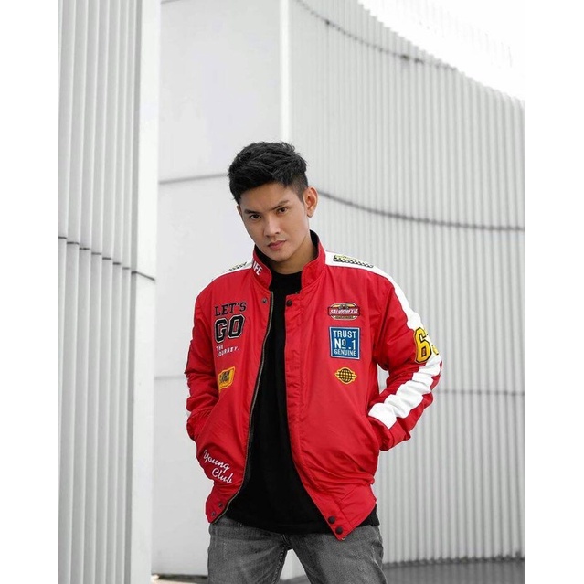 Jaket Nascar Slvhx Racing Team Jaket Salvio Hexia Jaket Parasut Salviohexia Jaket Pria Maroon Polet