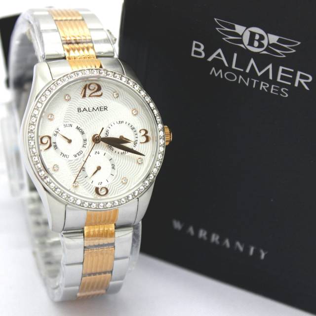 JAM TANGAN CEWEK WANITA BALMER B7934L CHRONO SILVER ROSEGOLD ORIGINAL