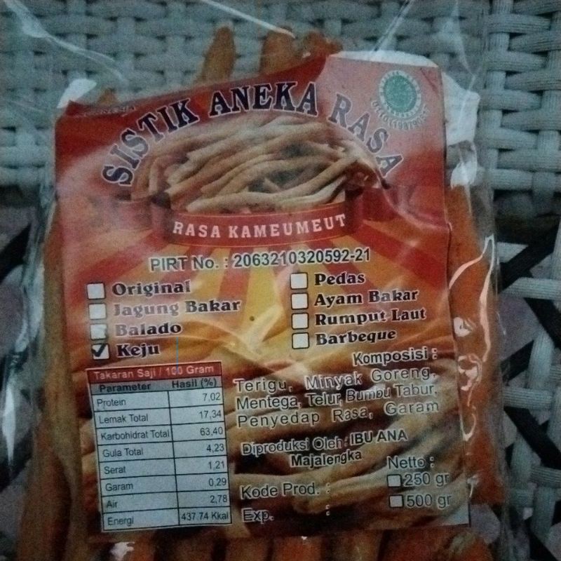 

sistik rasa keju