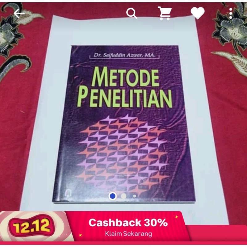 

Metode Penelitian Saifuddin azwar