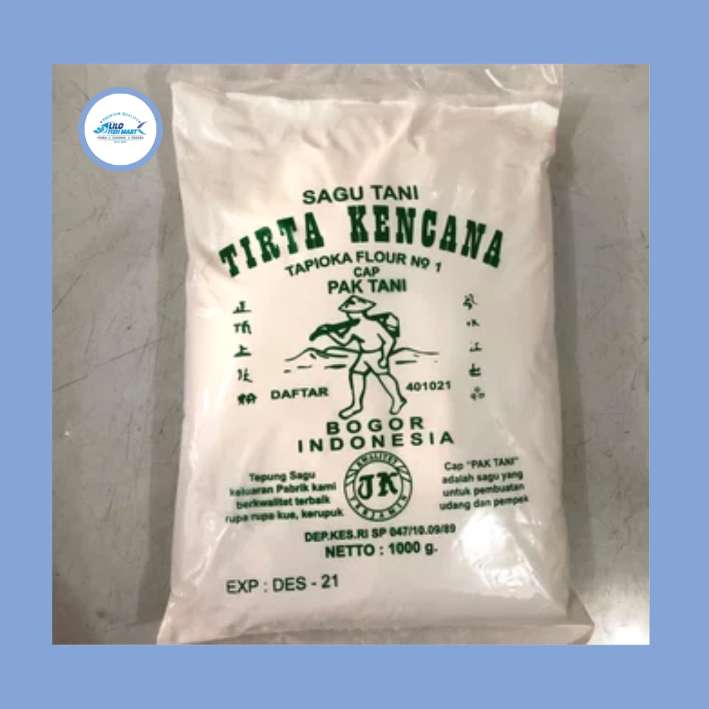 

Sagu Tani/Tepung Tapioka Asli Tirta Kencana Cap Pak Tani No 1 (1kg)